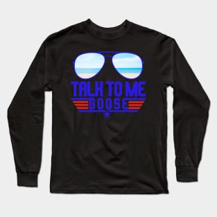 vintage talk to me goose cool design Long Sleeve T-Shirt